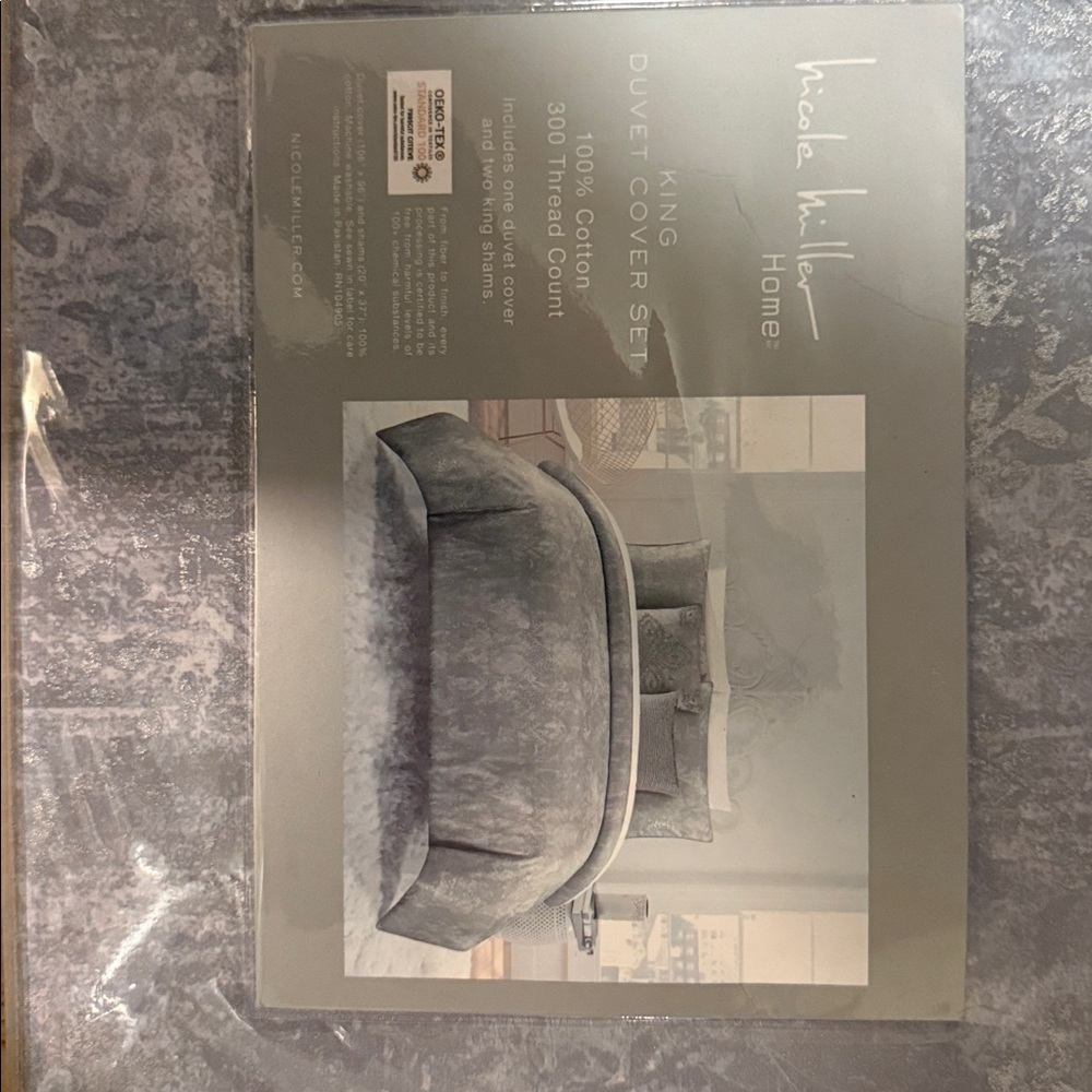 Nicole Miller Charcoal Bedding Set